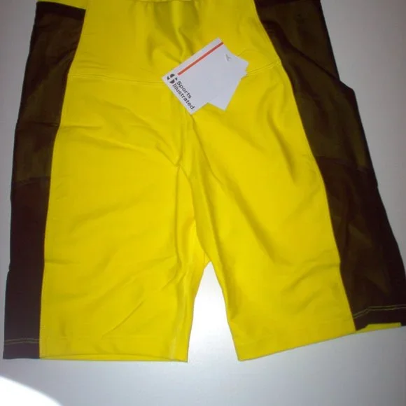 Sports Illustrated Bike Shorts, Black/Yellow (Multiple Sizes)
